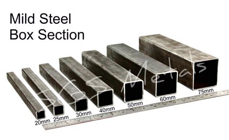 metal box dimensions|steel box section dimensions.